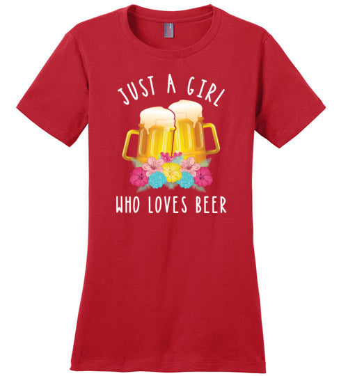 Just A Girl Who Loves Beer Canvas