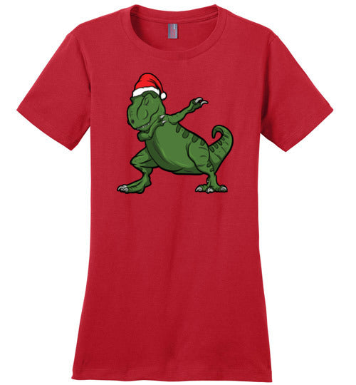 Christmas Dabbing T-Rex Canvas