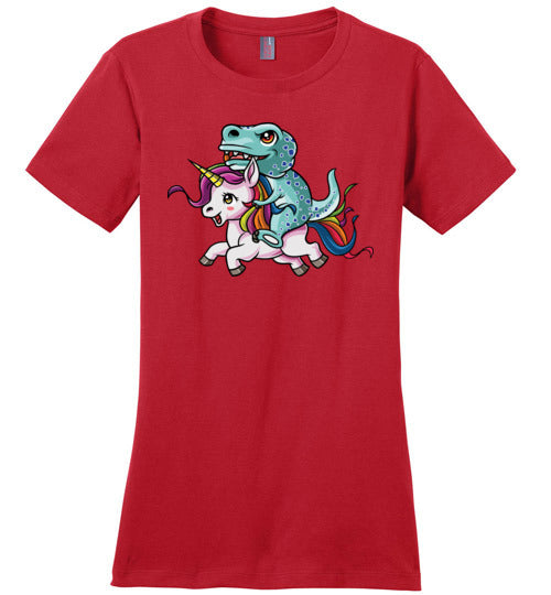 Fancy Cute T-Rex Riding Unicorn