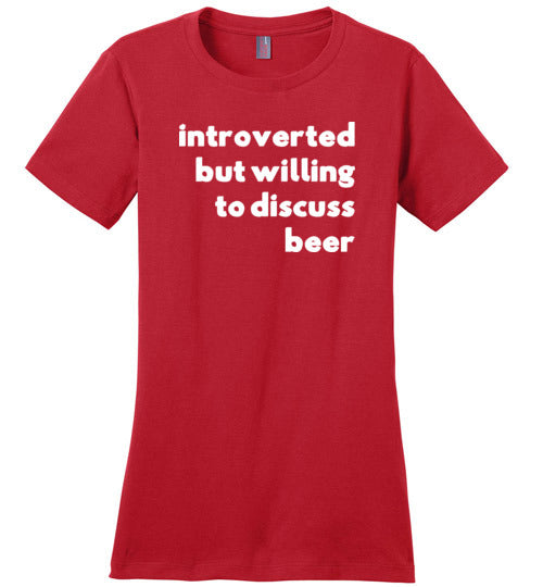 Introverted But Willing To Discuss Beer Canvas