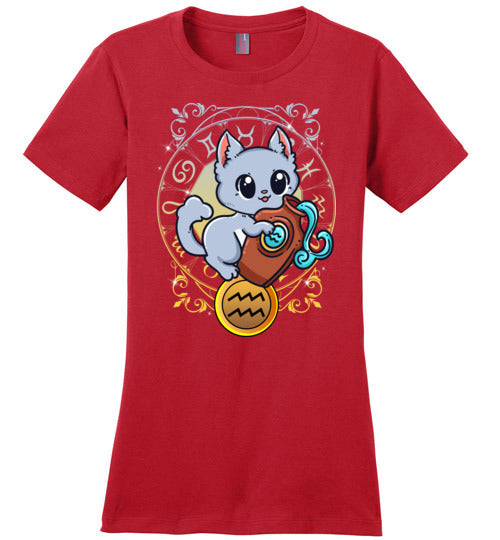 Cat Zodiac Aquarius Canvas