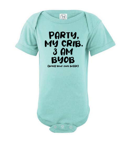Party My Crib Baby Bodysuit