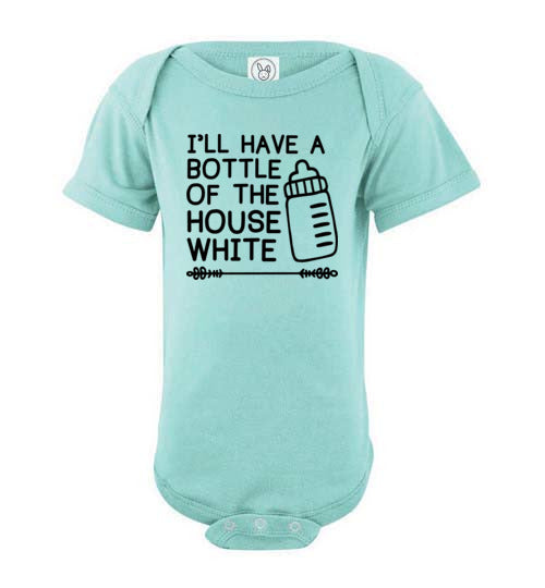 Bottle of House White Baby Bodysuit