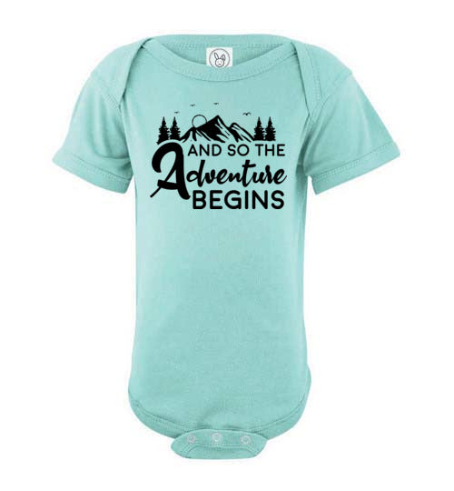 And So Adventure Begins Baby Bodysuit