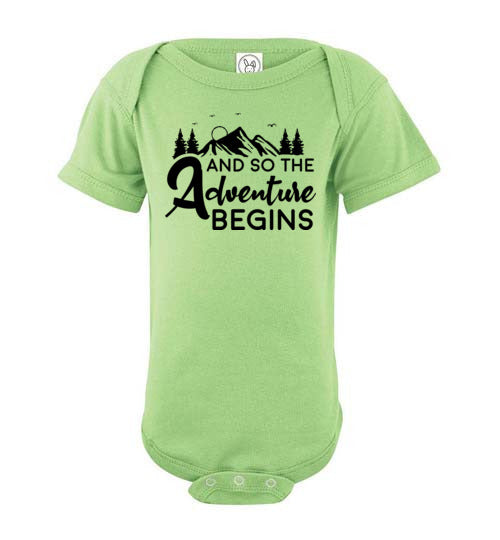 And So Adventure Begins Baby Bodysuit