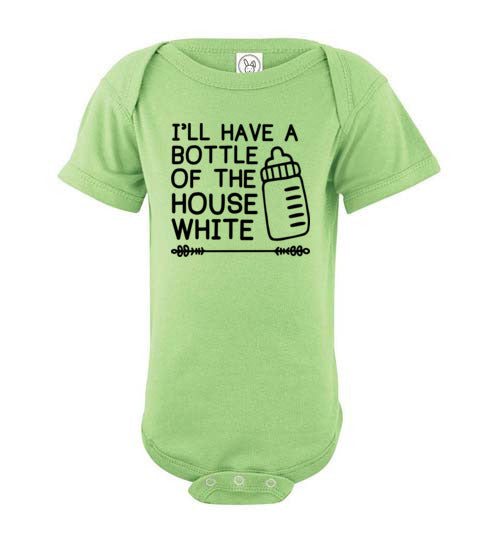Bottle of House White Baby Bodysuit