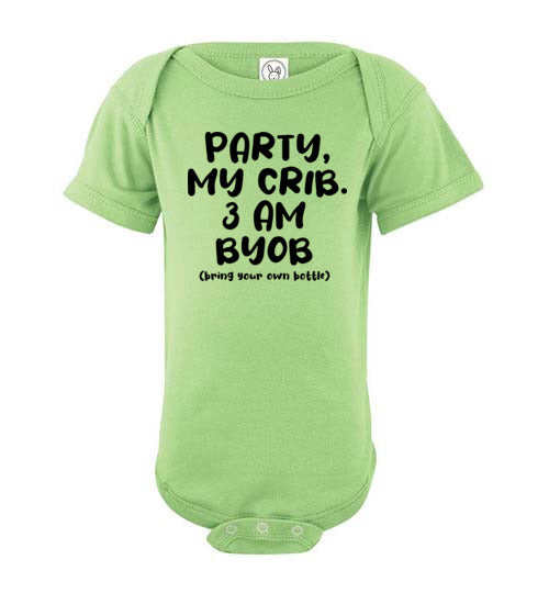 Party My Crib Baby Bodysuit