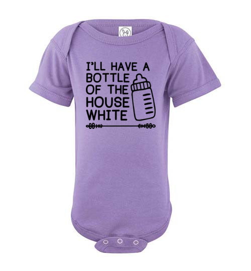 Bottle of House White Baby Bodysuit