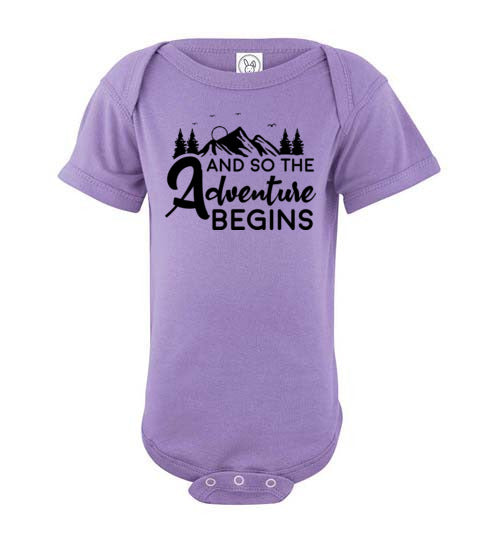 And So Adventure Begins Baby Bodysuit