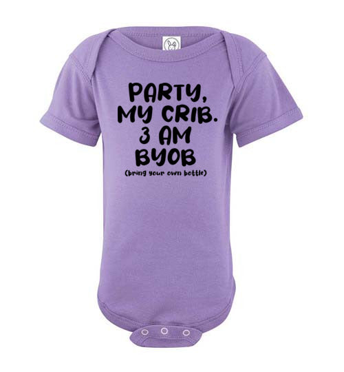 Party My Crib Baby Bodysuit