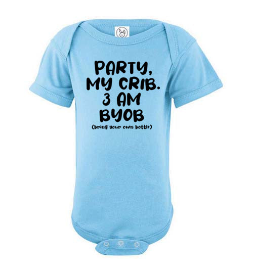 Party My Crib Baby Bodysuit