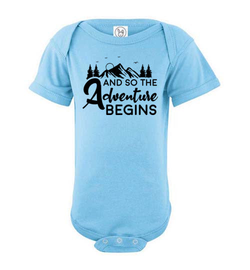 And So Adventure Begins Baby Bodysuit