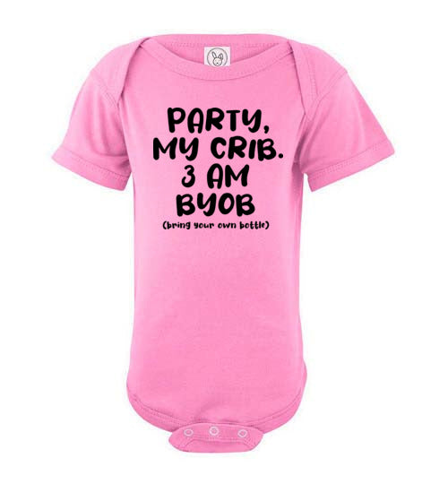 Party My Crib Baby Bodysuit