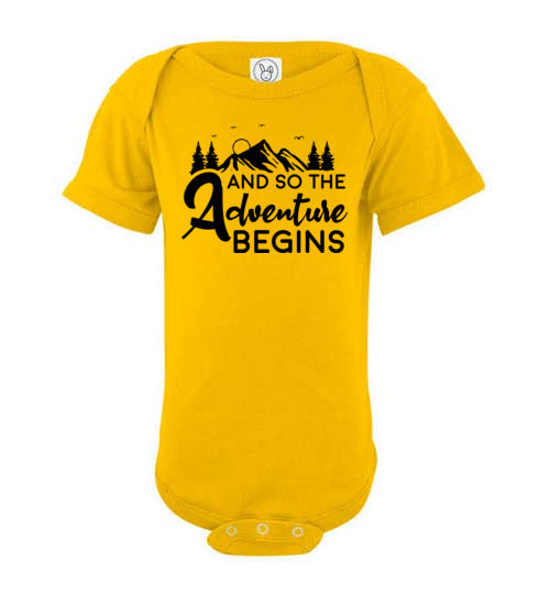 And So Adventure Begins Baby Bodysuit