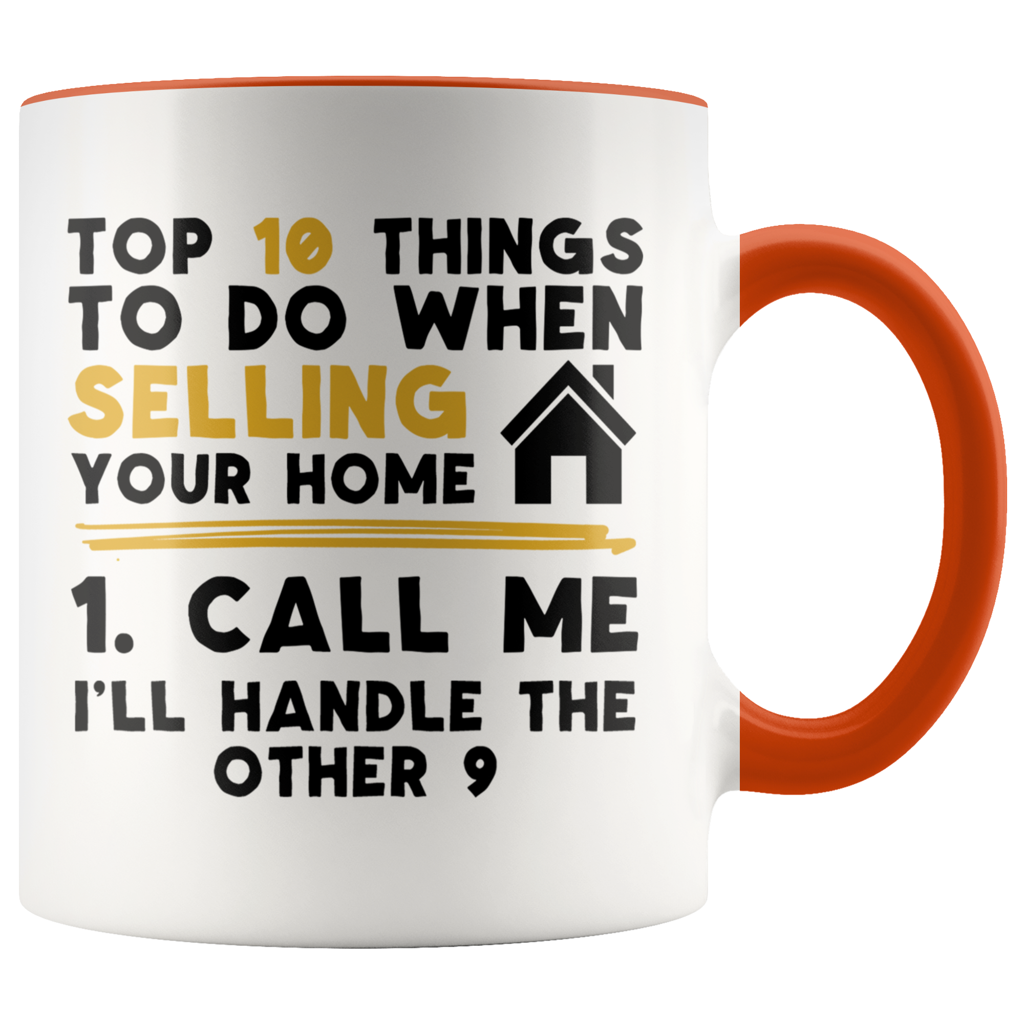 Custom Realtor 10 Accent Mug - Gold