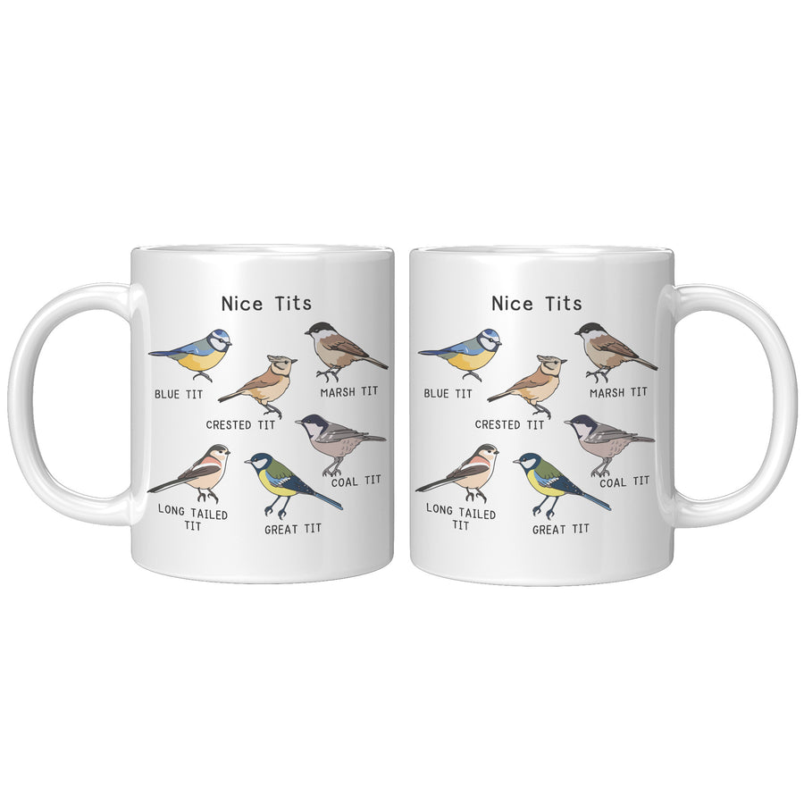 11OZ WHITE MUG - Nice Tits Birds