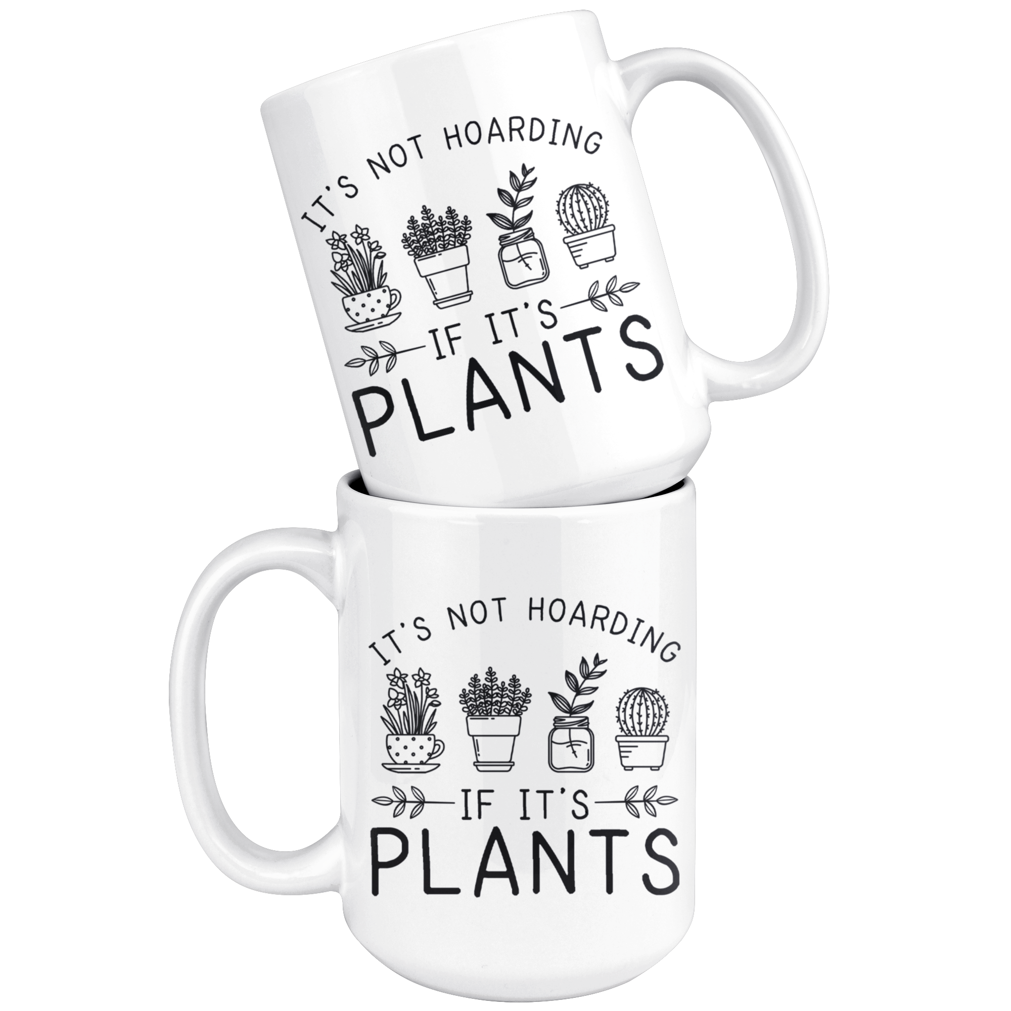 White Mugs - Hoarding Plants