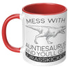 11oz Accent Mug - Auntiesaurus Jurasskicked