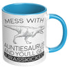 11oz Accent Mug - Auntiesaurus Jurasskicked