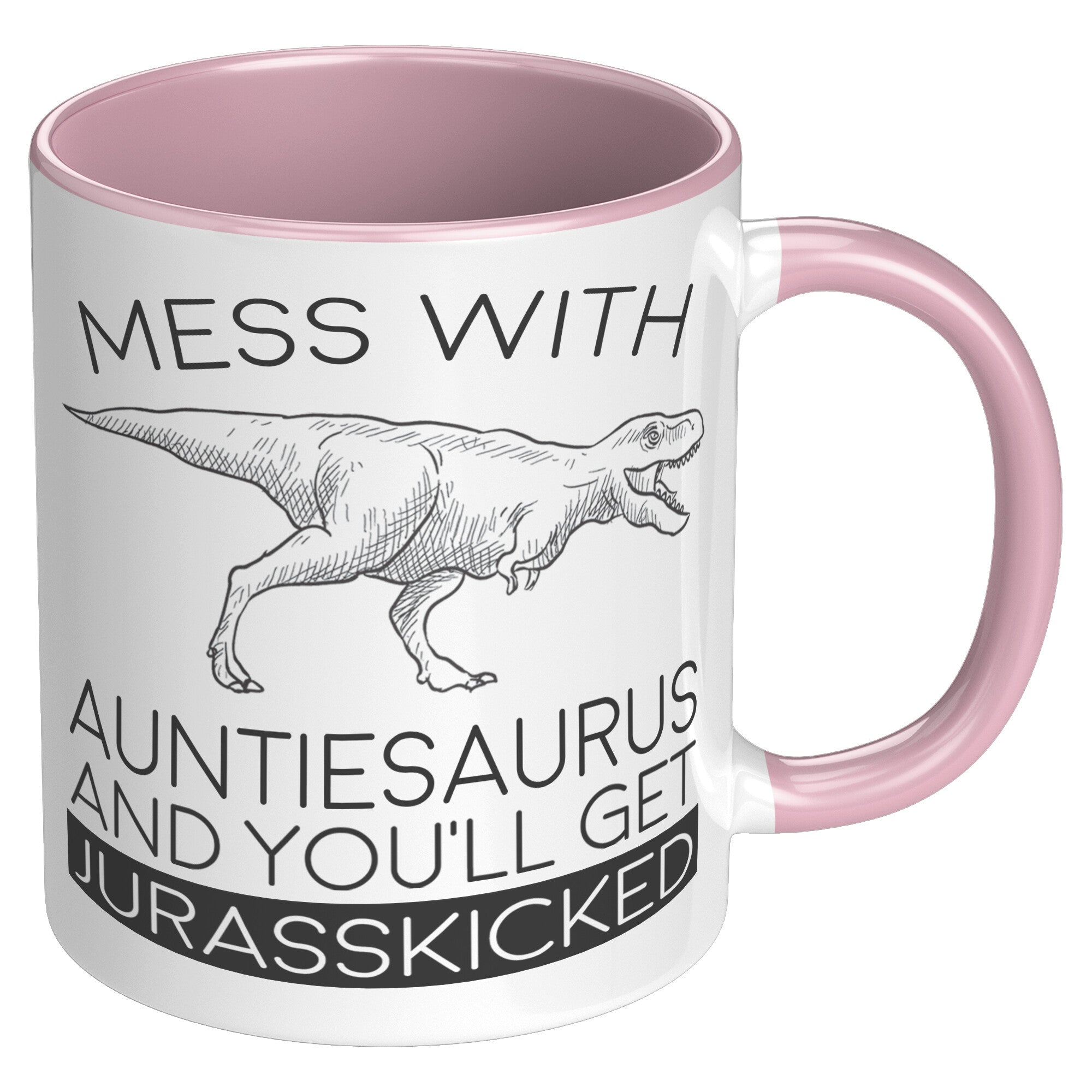 11oz Accent Mug - Auntiesaurus Jurasskicked