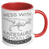 11oz Accent Mug - Auntiesaurus Jurasskicked