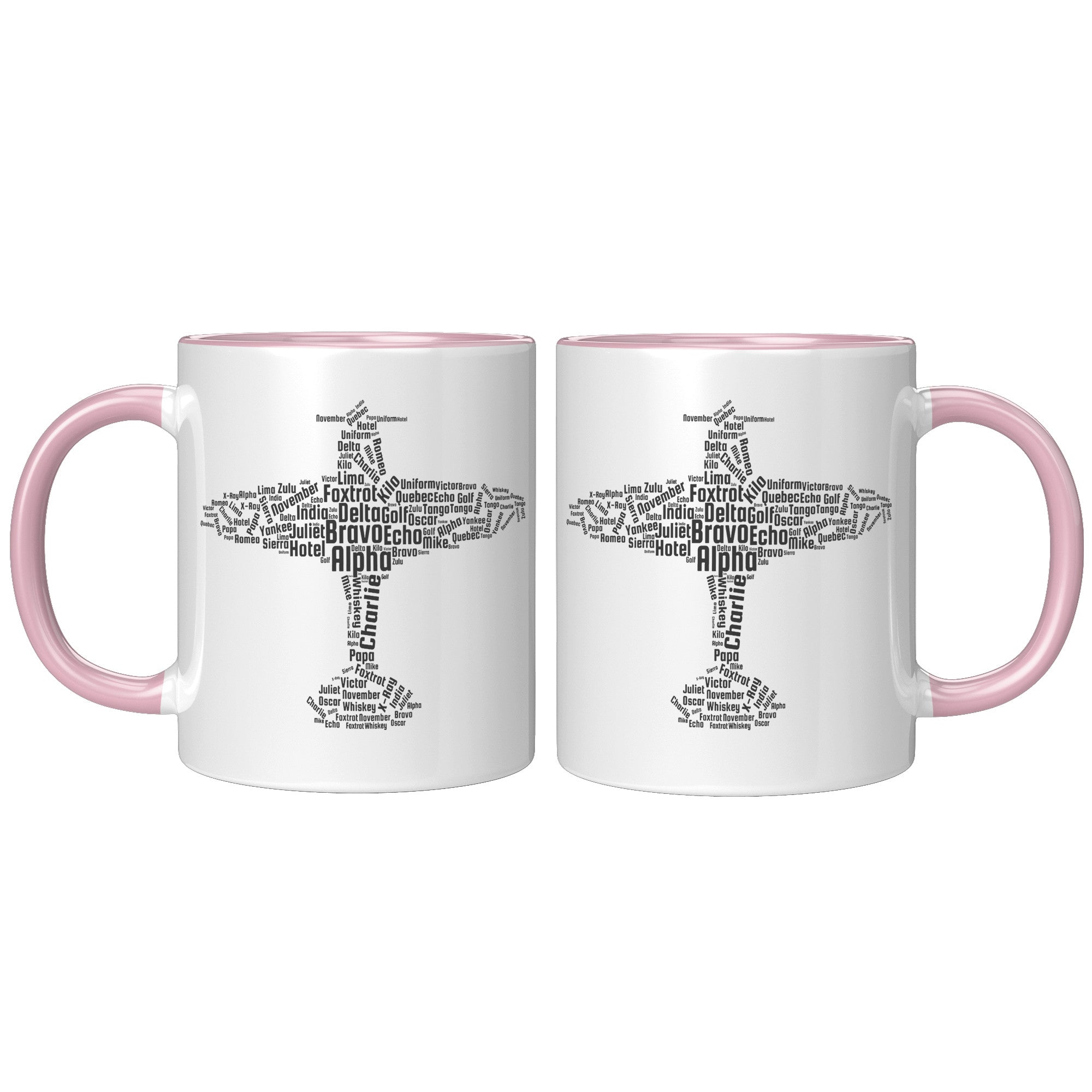 11oz Accent Mug - Flying Pilot Word Cloud