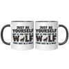 11oz Accent Mug - Just Be Yourself Wolf
