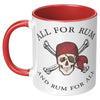 11oz Accent Mug - Pirate All For Rum