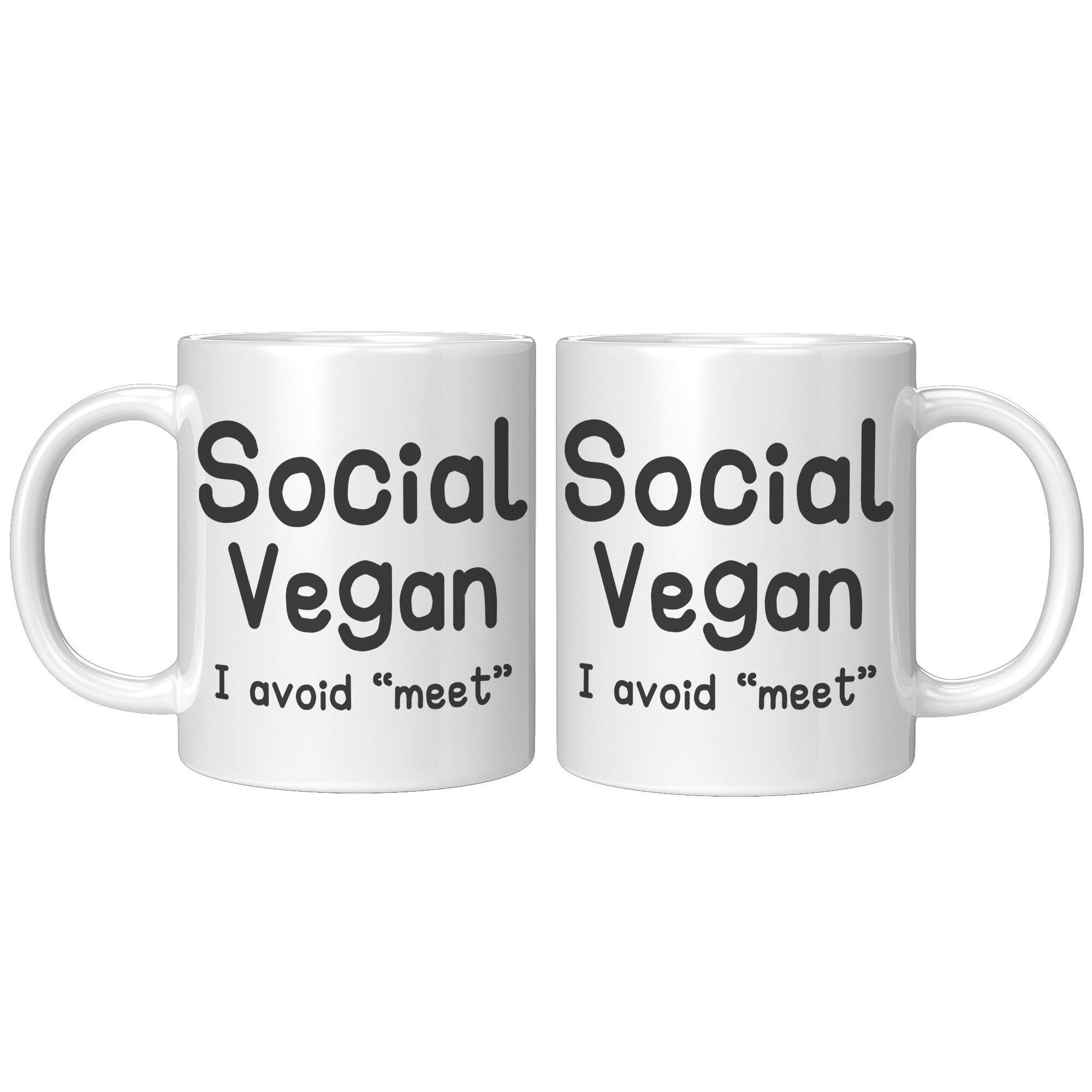 11oz Accent Mug - Social Vegan