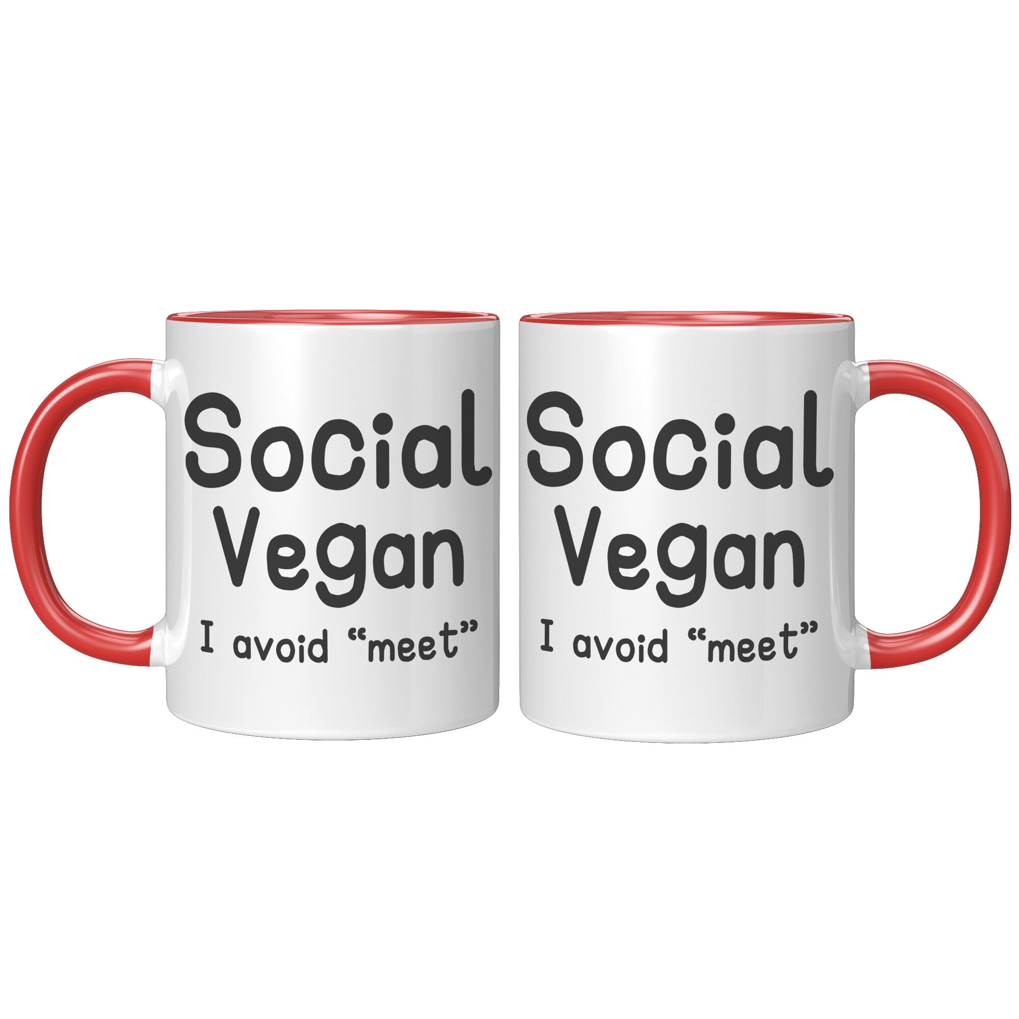 11oz Accent Mug - Social Vegan