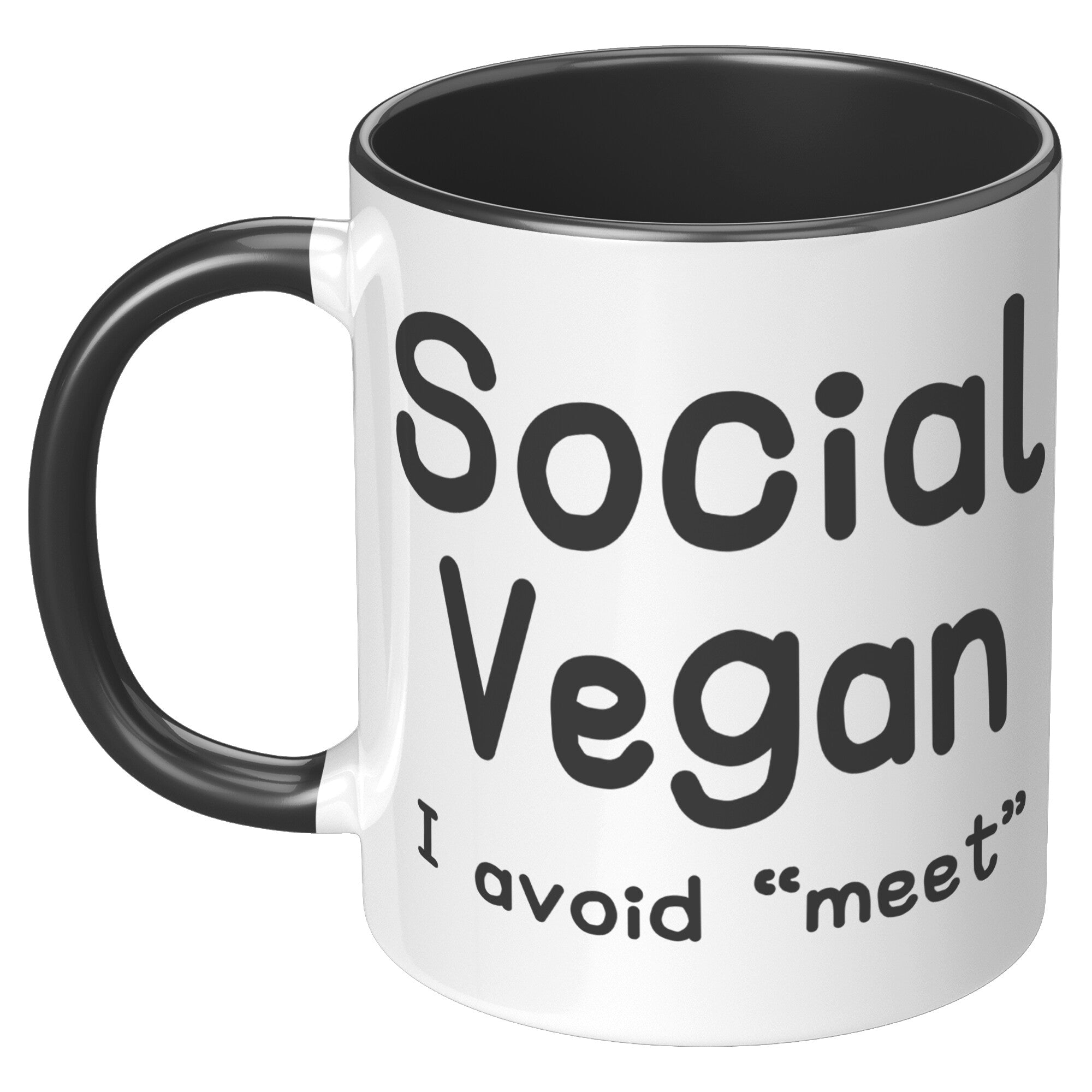 11oz Accent Mug - Social Vegan