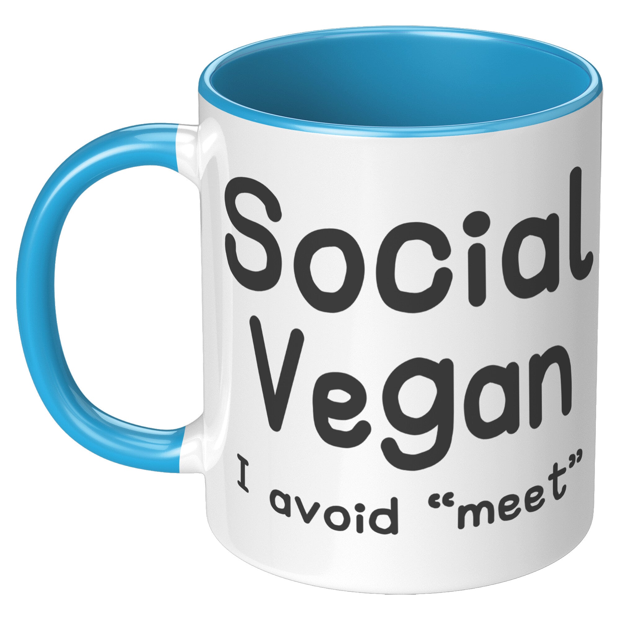 11oz Accent Mug - Social Vegan