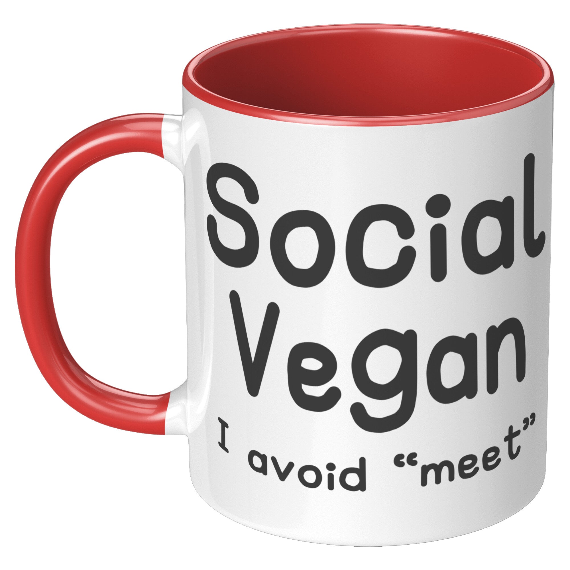 11oz Accent Mug - Social Vegan