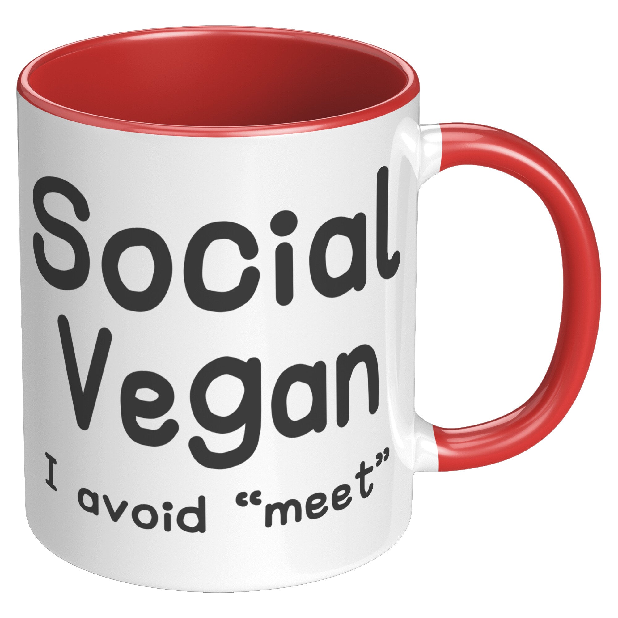 11oz Accent Mug - Social Vegan