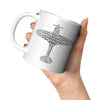11oz White Mug - Flying Pilot Word Cloud