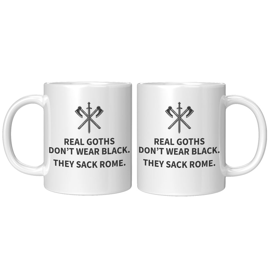 11oz White Mug - Real Goths Sack Rome