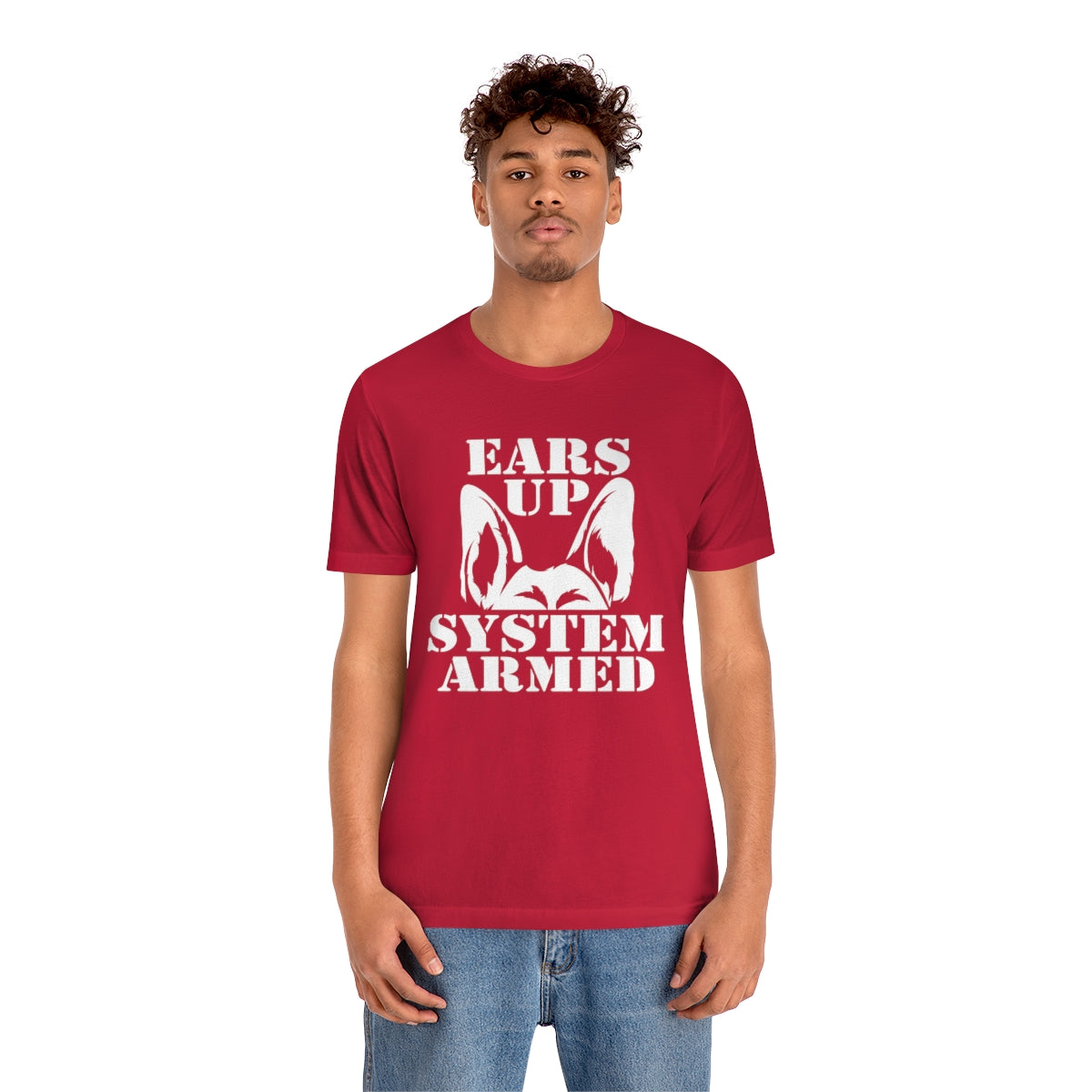 Ears Up System Armed German Shepherd TShirtSon UK