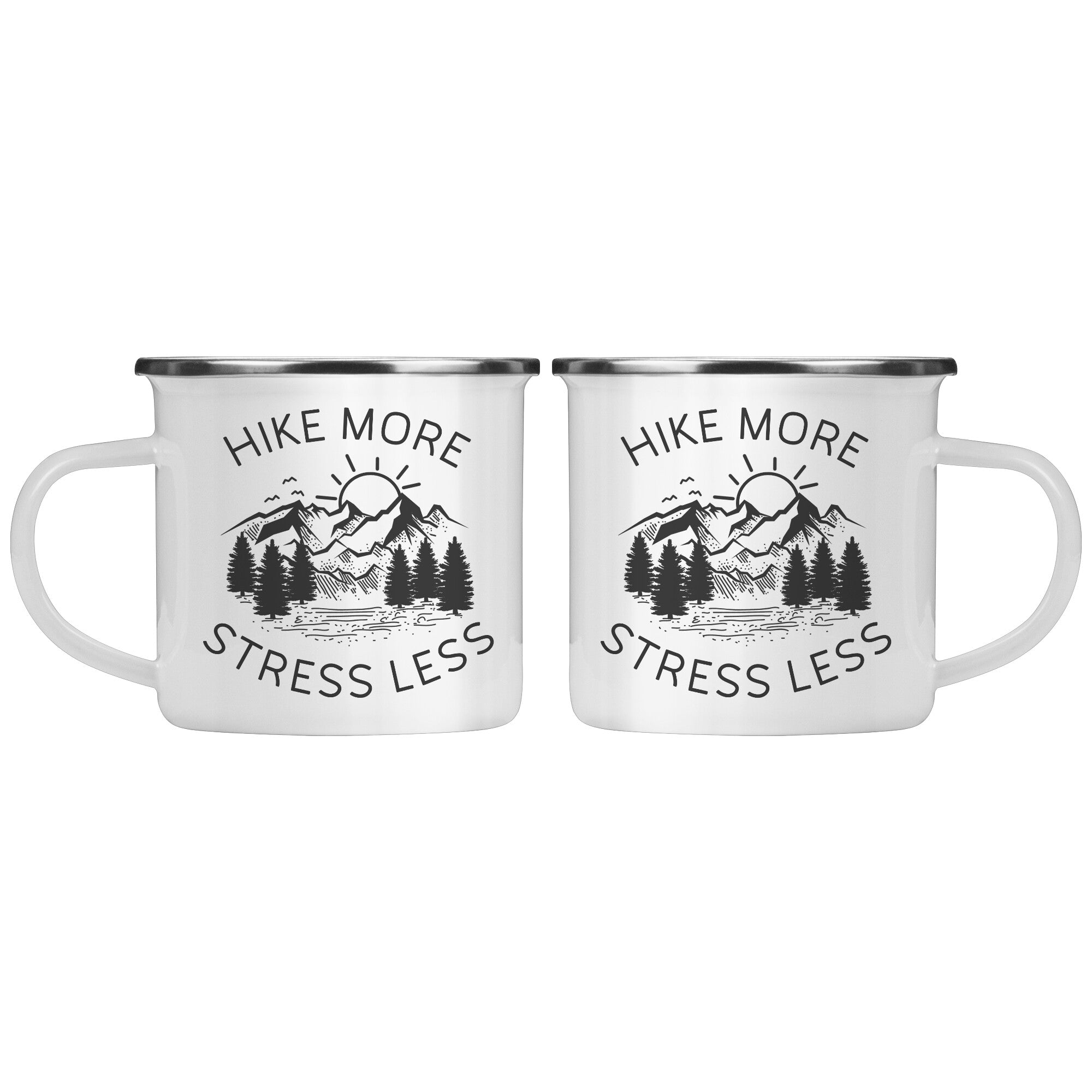 12oz Camping Mug - Hike More Stress Less