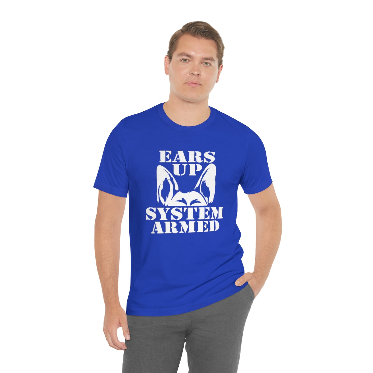 Ears Up System Armed German Shepherd TShirtSon UK