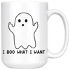 White Mugs - I Boo What I Want