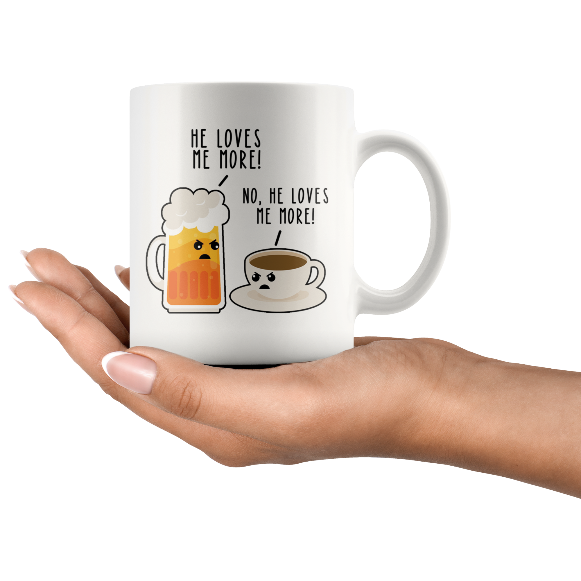 White Mugs - Beer Coffee Lover Mug