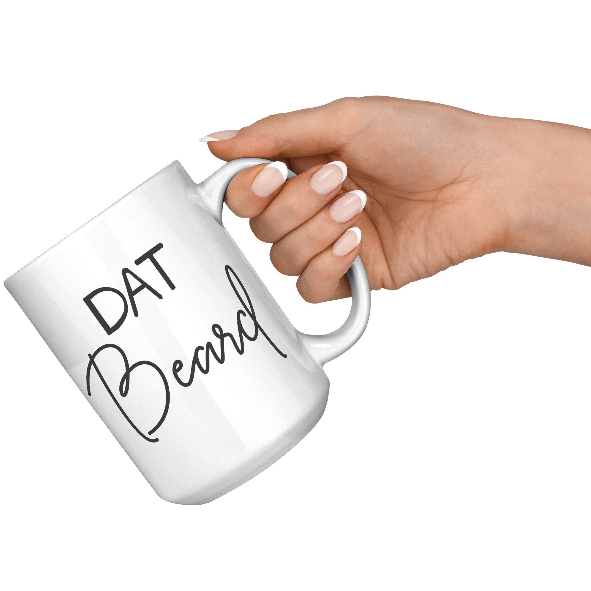 15OZ WHITE MUG Matching Ass Beard Mug - Dat beard