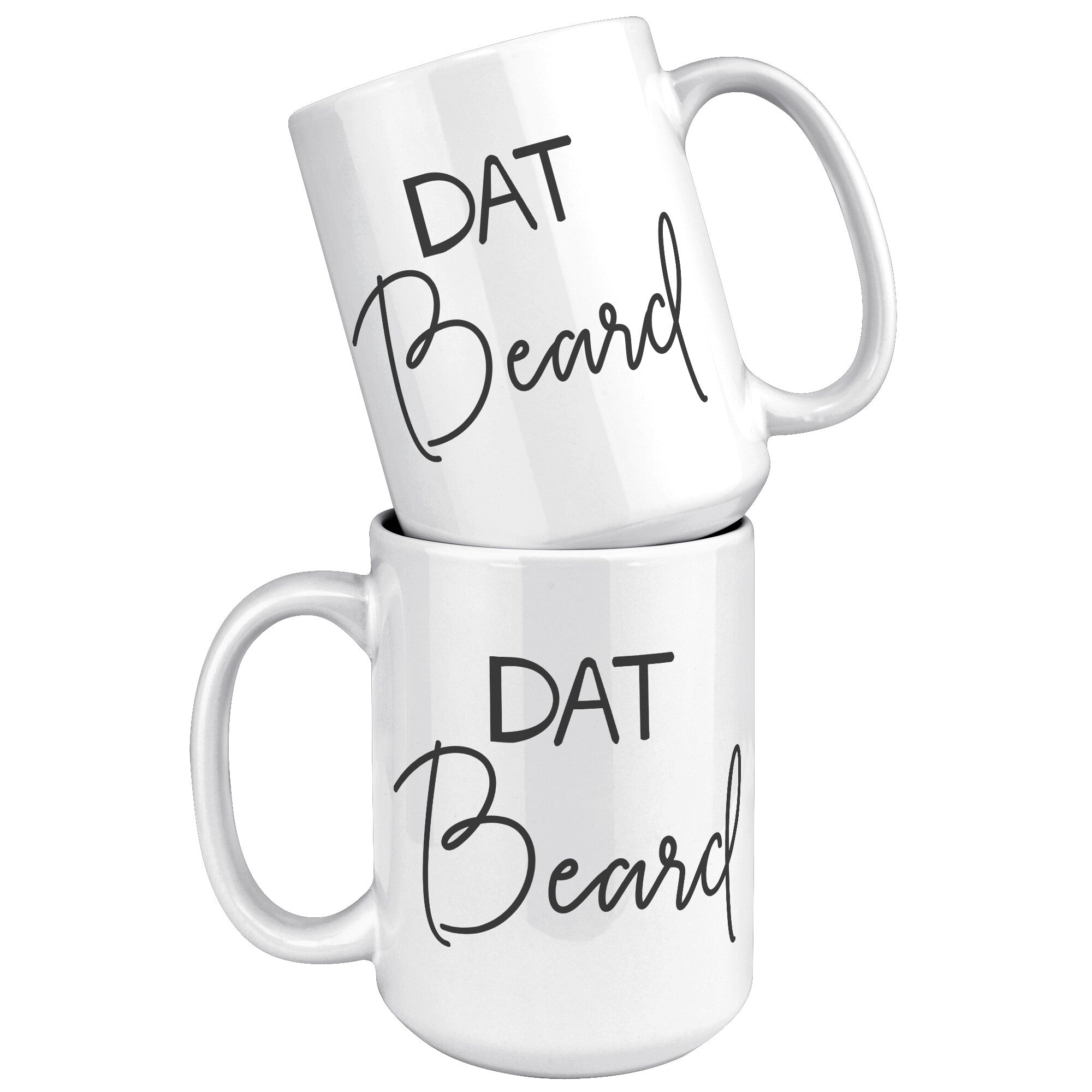 15OZ WHITE MUG Matching Ass Beard Mug - Dat beard
