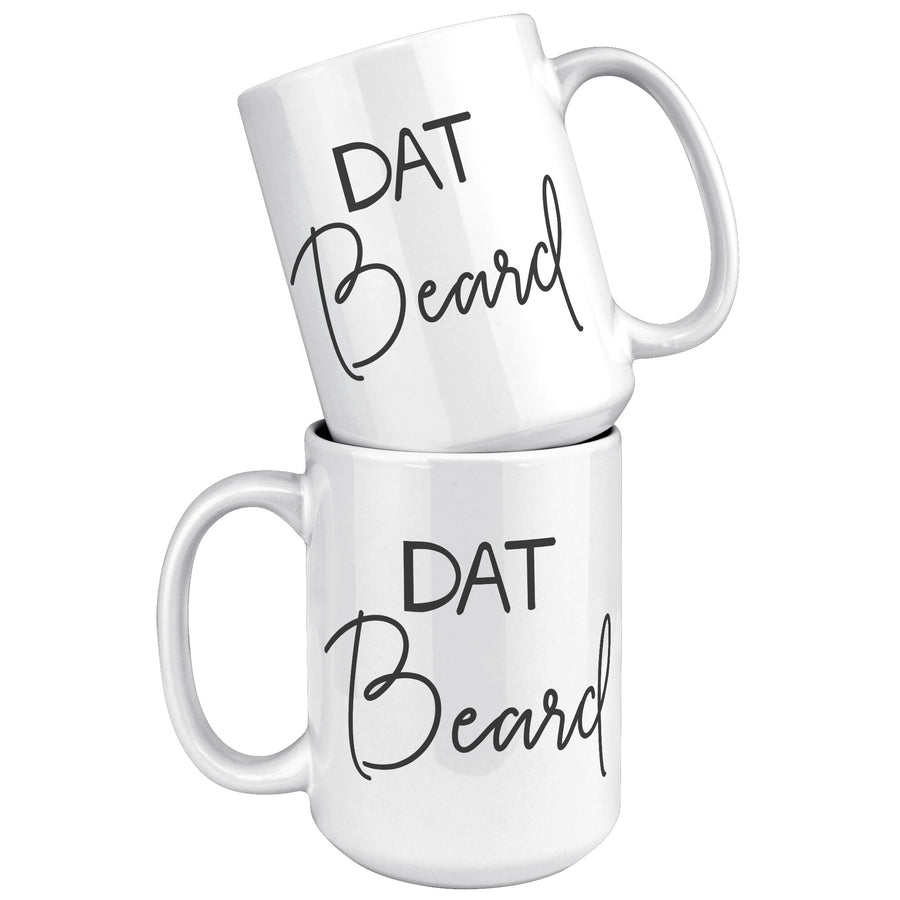 15OZ WHITE MUG Matching Ass Beard Mug - Dat beard