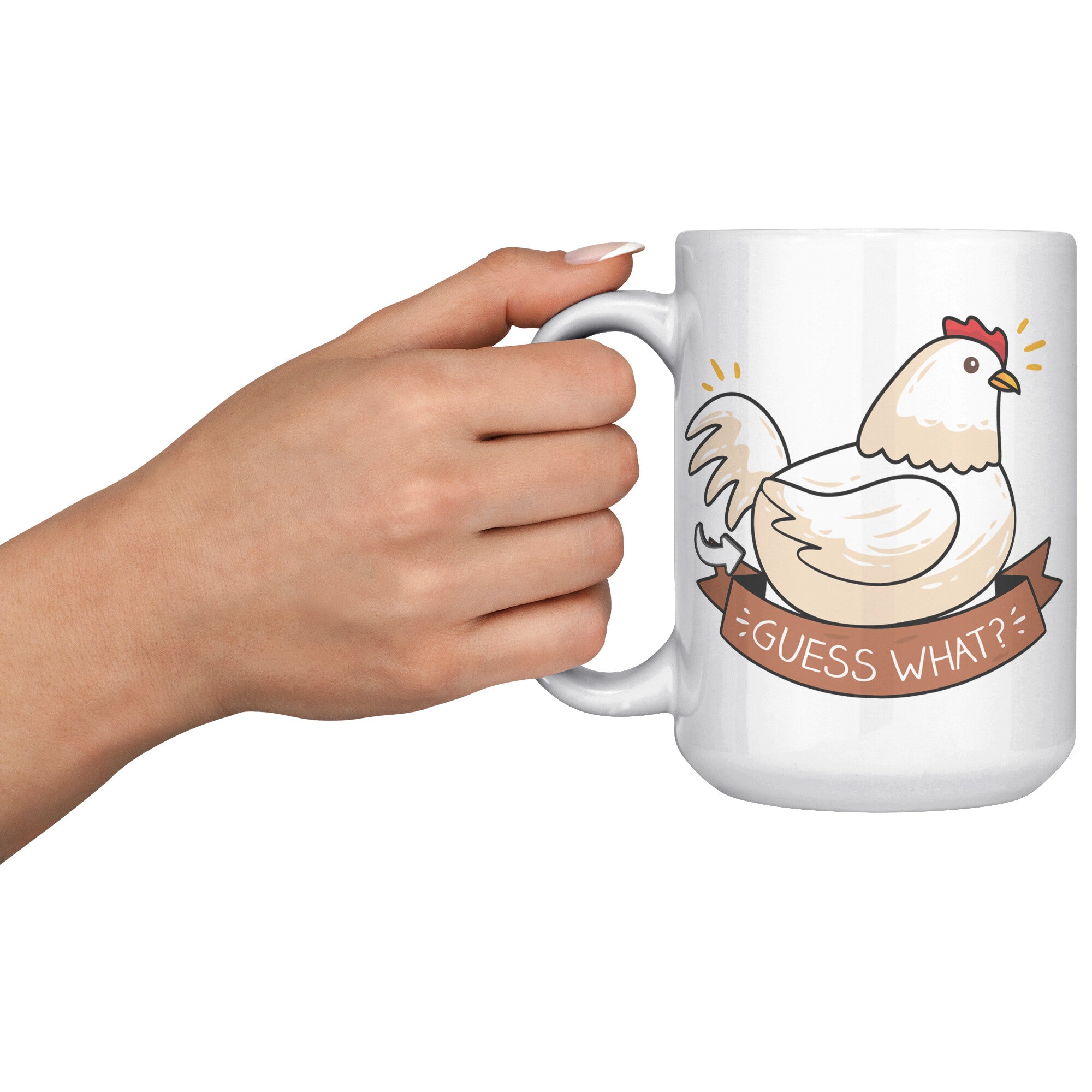 15oz White Mug - Chicken Butt