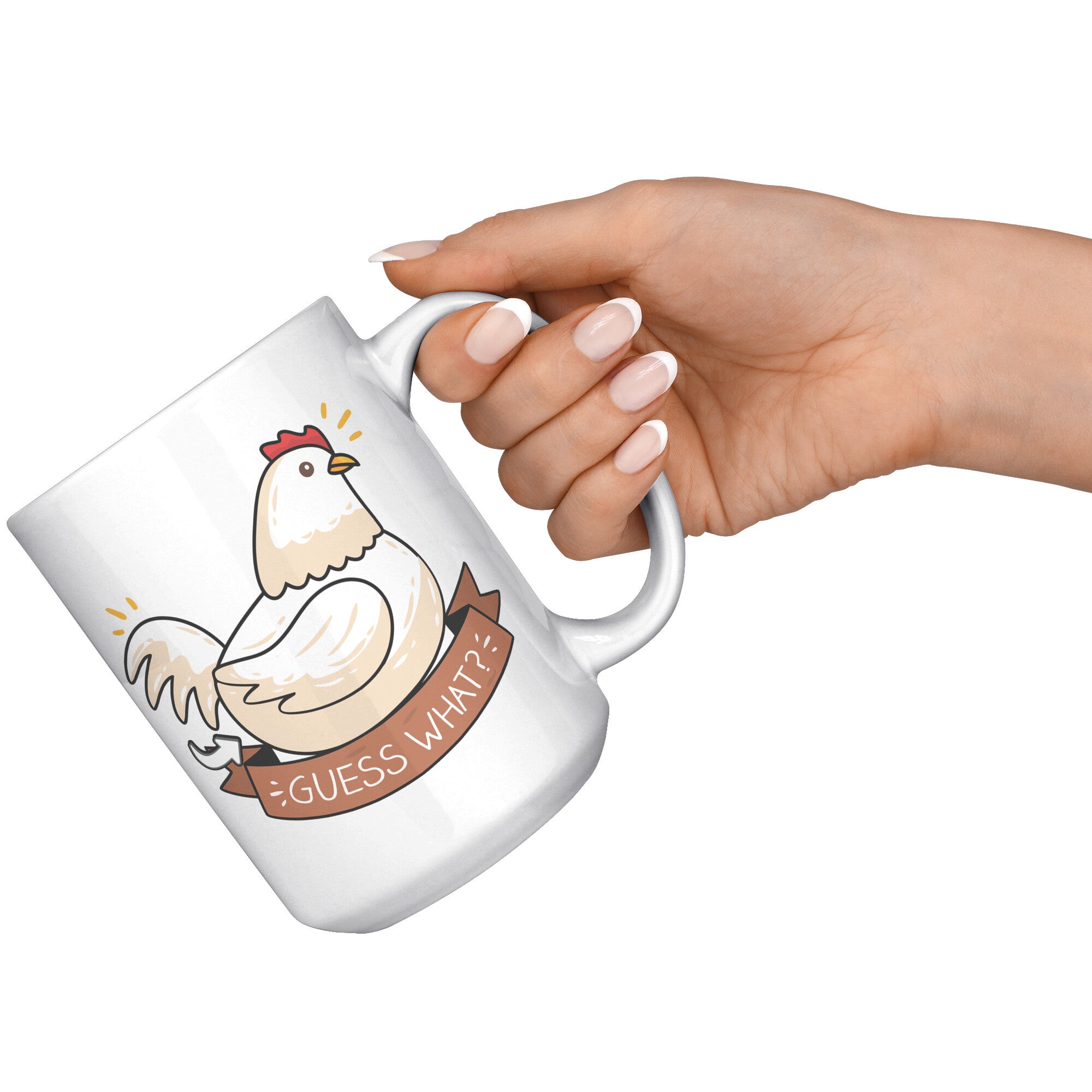 15oz White Mug - Chicken Butt