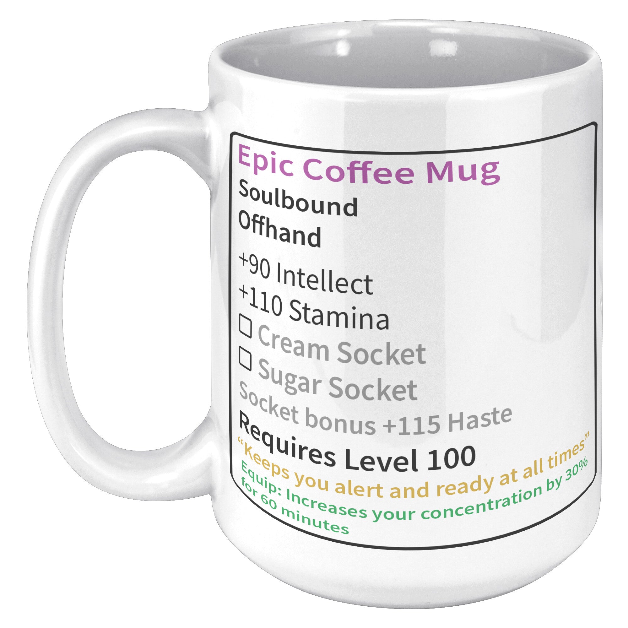 15oz White Mug - Epic MMO Coffee Mug