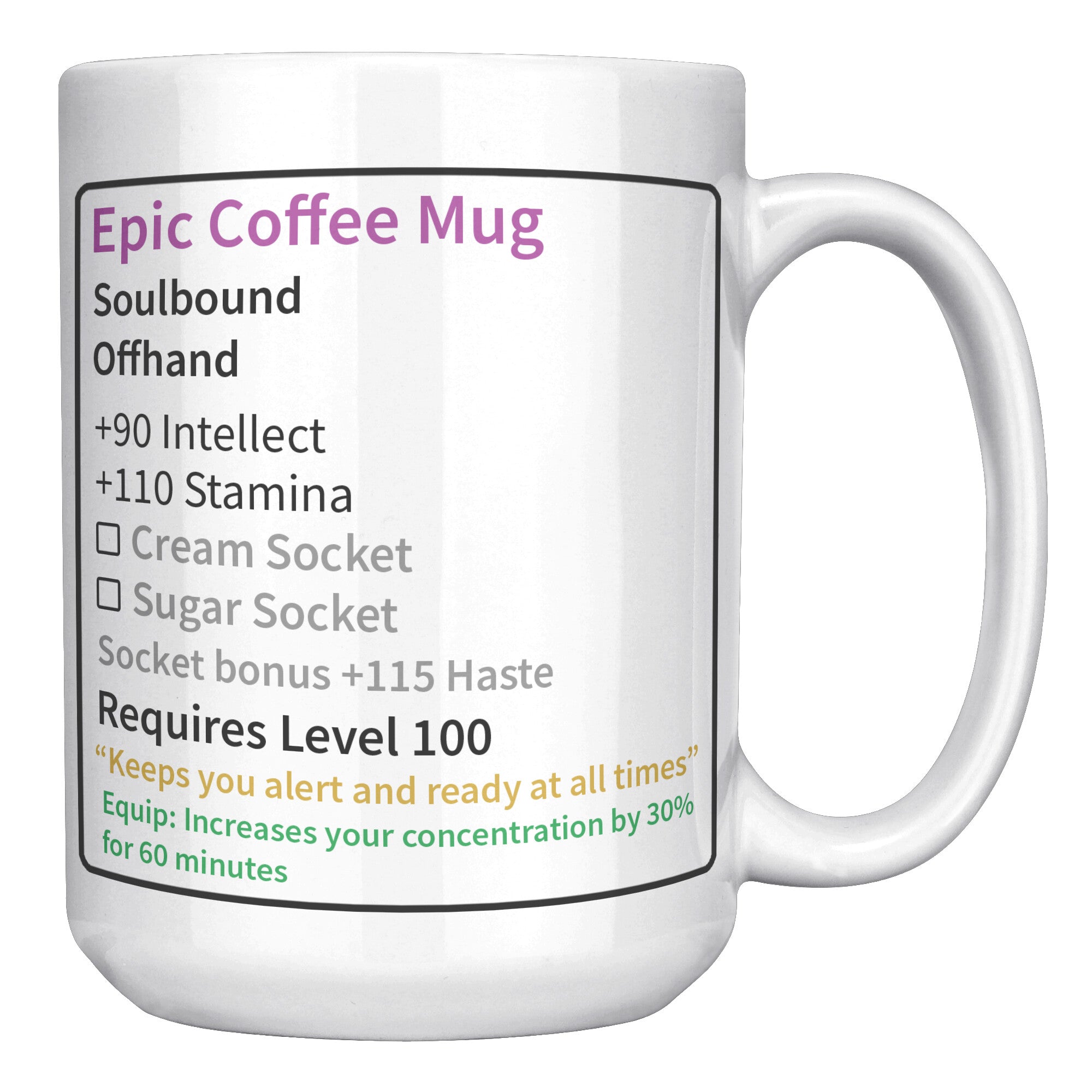 15oz White Mug - Epic MMO Coffee Mug