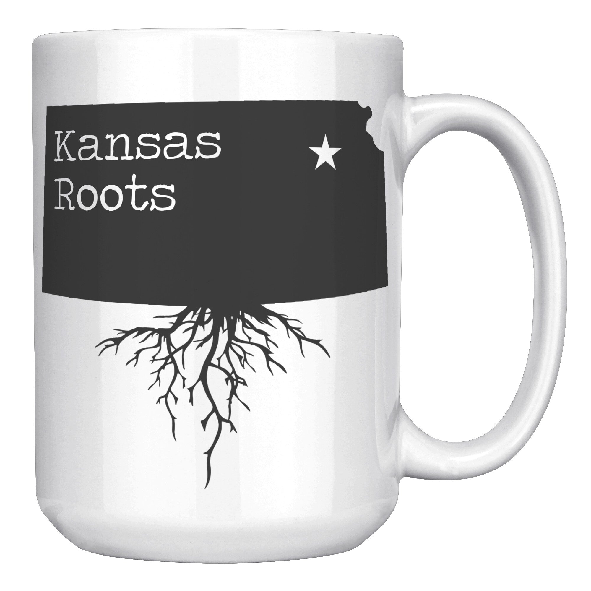 15oz White Mug - Kansas Roots