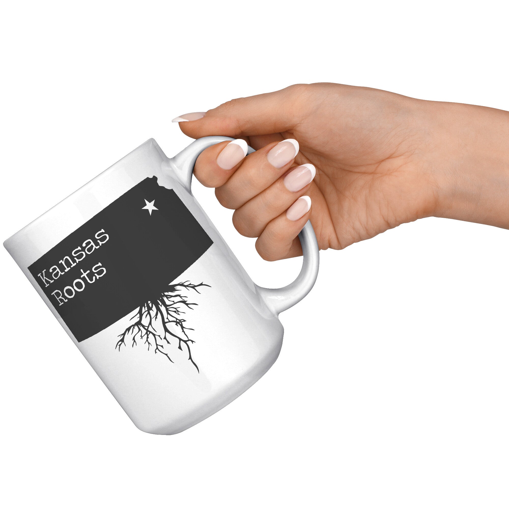 15oz White Mug - Kansas Roots
